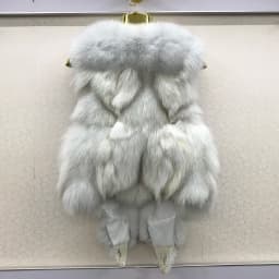 2026 New Style Women Winter Natural Fox Fur Vest Warm Soft 100% Genuine Fox Fur Gilet Lady Quality Real Fox Fur Sleeveless Coat