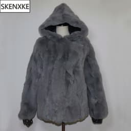 Rex Rabbit Fur Coat Winter Thick Women 100% Natural Real Rex Rabbit Fur Jacket Female Warm Soft Genuine Rex Rabbit Fur Overcoat