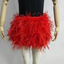Real Feather Mini Skirt, Elastic Waist Sexy Clothing, Club, Party Dance Party Carnival Short Skirt Can Be Customized in Size