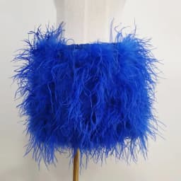 Real Feather Mini Skirt, Elastic Waist Sexy Clothing, Club, Party Dance Party Carnival Short Skirt Can Be Customized in Size