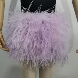 Real Feather Mini Skirt, Elastic Waist Sexy Clothing, Club, Party Dance Party Carnival Short Skirt Can Be Customized in Size