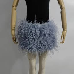 Real Feather Mini Skirt, Elastic Waist Sexy Clothing, Club, Party Dance Party Carnival Short Skirt Can Be Customized in Size
