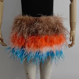 Real Feather Mini Skirt, Elastic Waist Sexy Clothing, Club, Party Dance Party Carnival Short Skirt Can Be Customized in Size