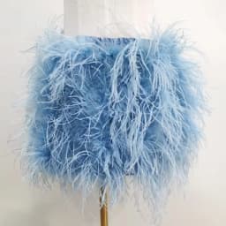 Real Feather Mini Skirt, Elastic Waist Sexy Clothing, Club, Party Dance Party Carnival Short Skirt Can Be Customized in Size