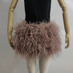 Real Feather Mini Skirt, Elastic Waist Sexy Clothing, Club, Party Dance Party Carnival Short Skirt Can Be Customized in Size