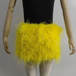 Real Feather Mini Skirt, Elastic Waist Sexy Clothing, Club, Party Dance Party Carnival Short Skirt Can Be Customized in Size