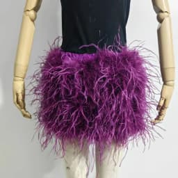 Real Feather Mini Skirt, Elastic Waist Sexy Clothing, Club, Party Dance Party Carnival Short Skirt Can Be Customized in Size