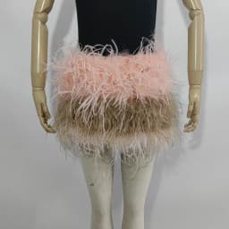 Real Feather Mini Skirt, Elastic Waist Sexy Clothing, Club, Party Dance Party Carnival Short Skirt Can Be Customized in Size