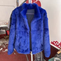 Fancy Rani Natural Rabbit Fur Coat Women Winter Jacket Real Leather And Fur Women's Clothing Female Outerwears With 2024