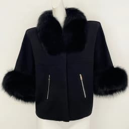 OFTBUY Autumn Winter Real Fox Raccoon Fur Collar Coat Knitted Sweater Women Short Sleeve Jacket Thick Warm Outerwear Streetwear