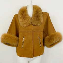 OFTBUY Autumn Winter Real Fox Raccoon Fur Collar Coat Knitted Sweater Women Short Sleeve Jacket Thick Warm Outerwear Streetwear