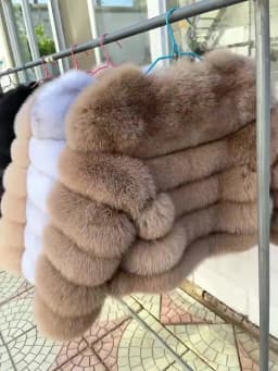 QUEENTINA Fox Fur Coat Real Winter Women'S Fashion Brown 2026 Leather And Skin Clothing Natural New In Coats & Jackets Tops Sale