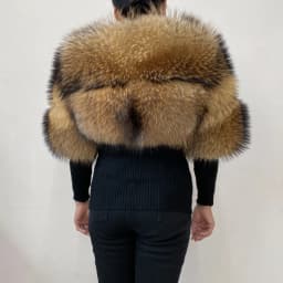 Authentic Raccoon Real Fur Short Coat Shawl Fashion 2026 New Model Elegant Warmth for Women's Outerwear