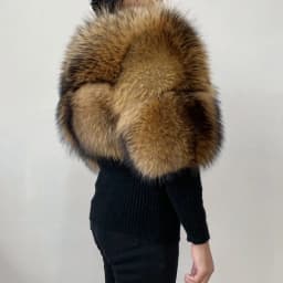 Authentic Raccoon Real Fur Short Coat Shawl Fashion 2026 New Model Elegant Warmth for Women's Outerwear