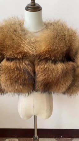 Authentic Raccoon Real Fur Short Coat Shawl Fashion 2026 New Model Elegant Warmth for Women's Outerwear