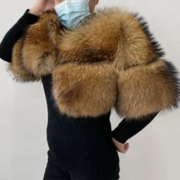 Authentic Raccoon Real Fur Short Coat Shawl Fashion 2026 New Model Elegant Warmth for Women's Outerwear