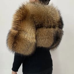 Authentic Raccoon Real Fur Short Coat Shawl Fashion 2026 New Model Elegant Warmth for Women's Outerwear