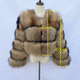 Real Natural Raccoon Jacket Women's Fashion Coats Real Fur Coat Round Neck Warm Thick Hoodie Detachable New Style