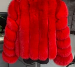 Women's Real Fox Fur Coat Winter Fashion Short Vertical Natural Fox Fur Raccoon Fur Jacket HUA QIU MEI SI