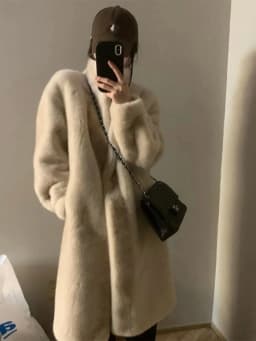 Winter 2026 New Women's Thickened Long Fur Coat Eco-friendly Synthetic Mink Fur Outerwear Korean Style Loose Fit Commute Wind