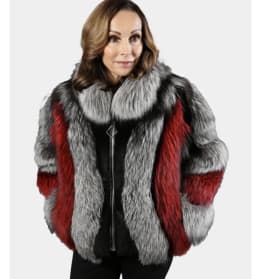 Women's Real Fox Fur Jacket, Warm and Fashionable in Winter
