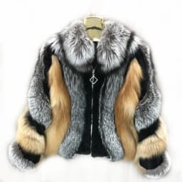 Women's Real Fox Fur Jacket, Warm and Fashionable in Winter