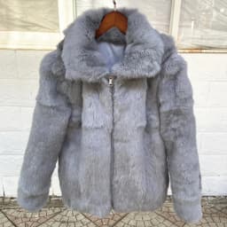 Fancy Rani Natural Rabbit Fur Coat Winter Women's Cold Jacket Especially Promotion 2023 Female Luxury Overcoat For Ladies