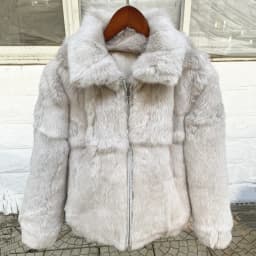 Fancy Rani Natural Rabbit Fur Coat Winter Women's Cold Jacket Especially Promotion 2023 Female Luxury Overcoat For Ladies