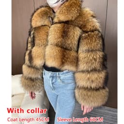 2026 Maomaokong Super Hot Winter Women Luxury Thick Real Raccoon Fur Coat Natural Fox Fur Jacket Plus Size Jackets Female Vest
