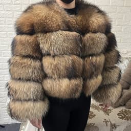 2026 Maomaokong Super Hot Winter Women Luxury Thick Real Raccoon Fur Coat Natural Fox Fur Jacket Plus Size Jackets Female Vest