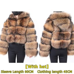 2026 Maomaokong Super Hot Winter Women Luxury Thick Real Raccoon Fur Coat Natural Fox Fur Jacket Plus Size Jackets Female Vest