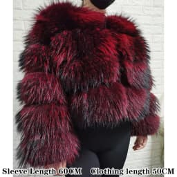 2026 Maomaokong Super Hot Winter Women Luxury Thick Real Raccoon Fur Coat Natural Fox Fur Jacket Plus Size Jackets Female Vest