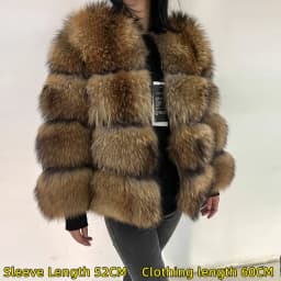 2026 Maomaokong Super Hot Winter Women Luxury Thick Real Raccoon Fur Coat Natural Fox Fur Jacket Plus Size Jackets Female Vest