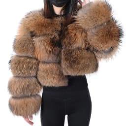 2026 Maomaokong Super Hot Winter Women Luxury Thick Real Raccoon Fur Coat Natural Fox Fur Jacket Plus Size Jackets Female Vest