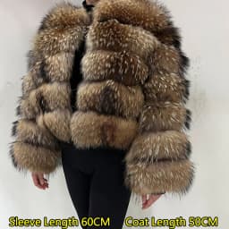 2026 Maomaokong Super Hot Winter Women Luxury Thick Real Raccoon Fur Coat Natural Fox Fur Jacket Plus Size Jackets Female Vest