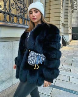 Women's Real Fox Fur Coat Winter Warm Luxury Jacket Natural Fur Thick Cozy Extra Long Heavy Windproof Outerwear for Ladies WG-70