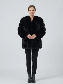 Women's Real Fox Fur Coat Winter Warm Luxury Jacket Natural Fur Thick Cozy Extra Long Heavy Windproof Outerwear for Ladies WG-70