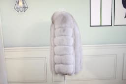 Women's Real Fox Fur Coat Winter Warm Luxury Jacket Natural Fur Thick Cozy Extra Long Heavy Windproof Outerwear for Ladies WG-70