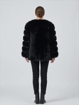 Women's Real Fox Fur Coat Winter Warm Luxury Jacket Natural Fur Thick Cozy Extra Long Heavy Windproof Outerwear for Ladies WG-70