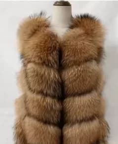 Natural Fur Vest Ladies Winter Autumn Coat Warm Vest Made of Natural Fur Women's Vest Real Fur Vest Genuine