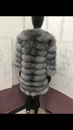 NEW Real Fur Coats Women Natural Real Fur Jackets Vest Winter Outerwear Women Silver Blue Fox Coat High Quality Fur Clothes
