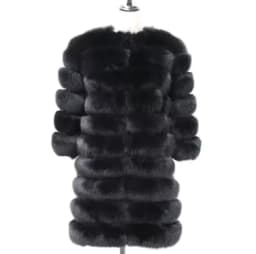NEW Real Fur Coats Women Natural Real Fur Jackets Vest Winter Outerwear Women Silver Blue Fox Coat High Quality Fur Clothes