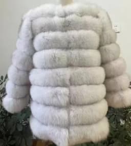 NEW Real Fur Coats Women Natural Real Fur Jackets Vest Winter Outerwear Women Silver Blue Fox Coat High Quality Fur Clothes