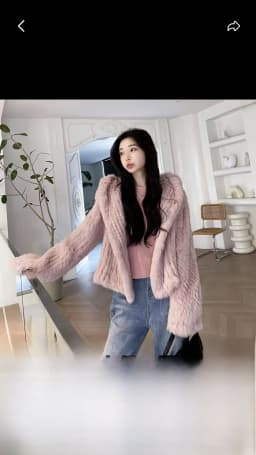 Women's Rabbit Fur Coat Winter Thickened Short Knitted Outerwear Fluffy Zipper Style Long Sleeve Hooded Casual Fashion