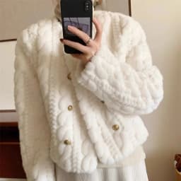 2026 Winter Thickened Short Fur Coat Women's Loose Slimming Fashionable Water Rabbit Velvet Casual Style Standard Edition