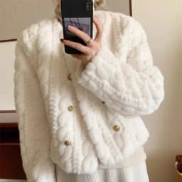 2026 Winter Thickened Short Fur Coat Women's Loose Slimming Fashionable Water Rabbit Velvet Casual Style Standard Edition