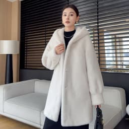 2026 Winter New Thickened Mink Fur Vestment Women's Long Coat with Hood Integrated Leather And Fur Eco-friendly Fur Coat