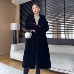 2026 Winter New Thickened Mink Fur Vestment Women's Long Coat with Hood Integrated Leather And Fur Eco-friendly Fur Coat