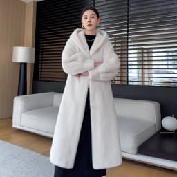 2026 Winter New Thickened Mink Fur Vestment Women's Long Coat with Hood Integrated Leather And Fur Eco-friendly Fur Coat