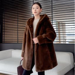2026 Winter New Thickened Mink Fur Vestment Women's Long Coat with Hood Integrated Leather And Fur Eco-friendly Fur Coat